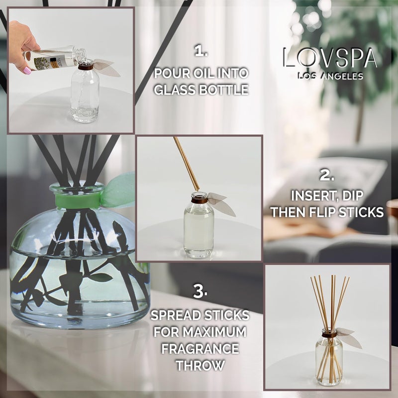 LOVSPA Clean Cotton Blossom Diffuser Oil - Luxury Essential Oils for Diffuser Refill & Air Freshener Room Spray - Long-Lasting & Natural Home Fragrance, Scented Oil for Diffusers, USA Made, 4oz - Image 3